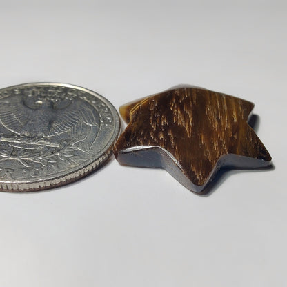 Tiger Eye Star gemstone cabochon - natural crystal healing stone for jewelry making by Gemivra