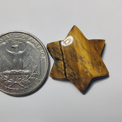 Tiger Eye Star gemstone cabochon - natural crystal healing stone for jewelry making by Gemivra
