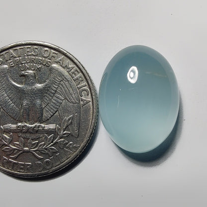 Aquamarine gemstone cabochon - natural crystal healing stone for jewelry making by Gemivra