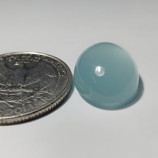 Aquamarine gemstone cabochon - natural crystal healing stone for jewelry making by Gemivra