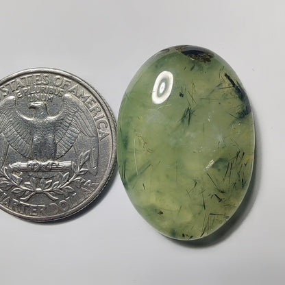Prehnite gemstone cabochon - natural crystal healing stone for jewelry making by Gemivra