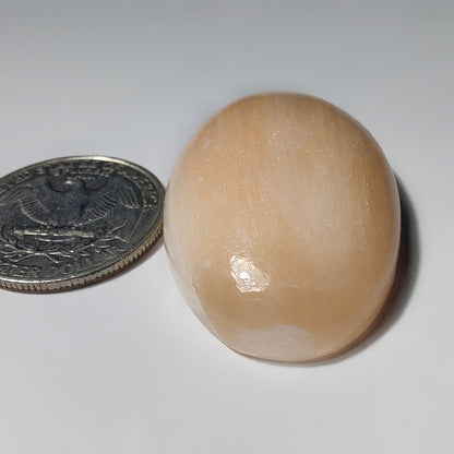 Orange Selenite gemstone cabochon - natural crystal healing stone for jewelry making by Gemivra