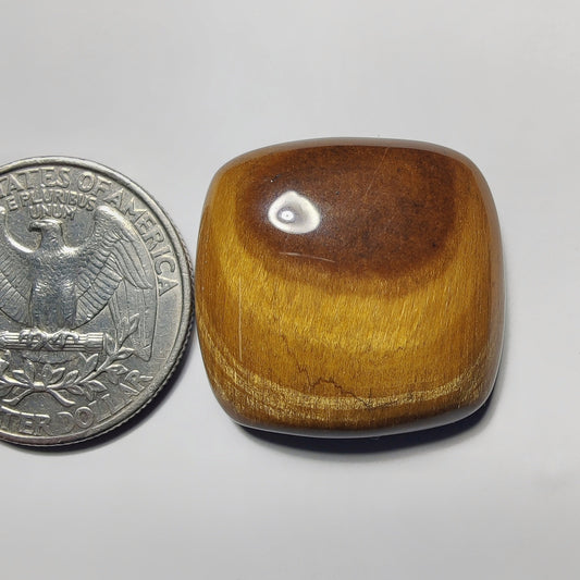 Tiger Eye gemstone cabochon - natural crystal healing stone for jewelry making by Gemivra
