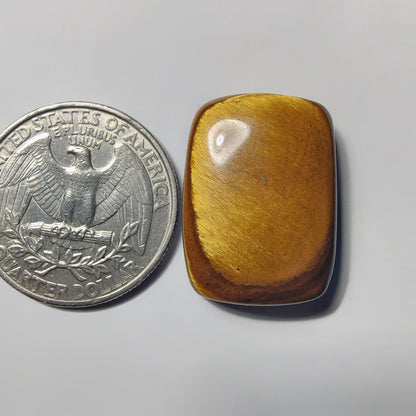 Tiger Eye gemstone cabochon - natural crystal healing stone for jewelry making by Gemivra