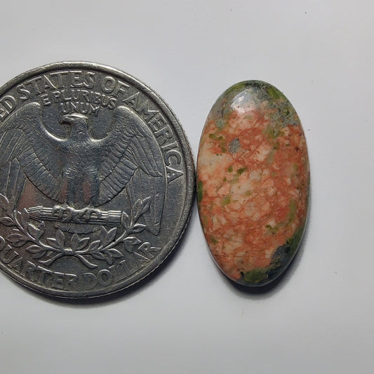 Unakite gemstone cabochon - natural crystal healing stone for jewelry making by Gemivra