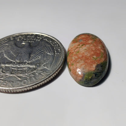 Unakite gemstone cabochon - natural crystal healing stone for jewelry making by Gemivra