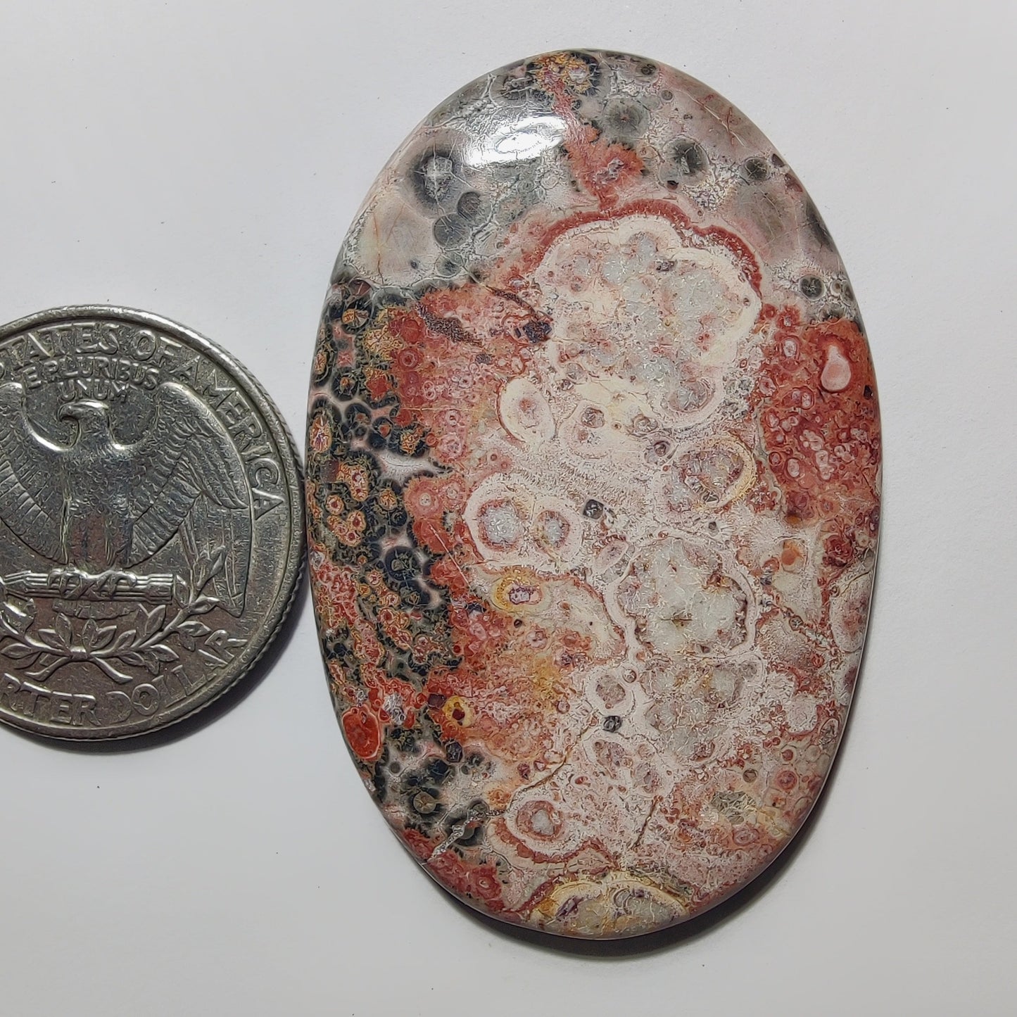 Leopard Skin Jasper gemstone cabochon - natural crystal healing stone for jewelry making by Gemivra