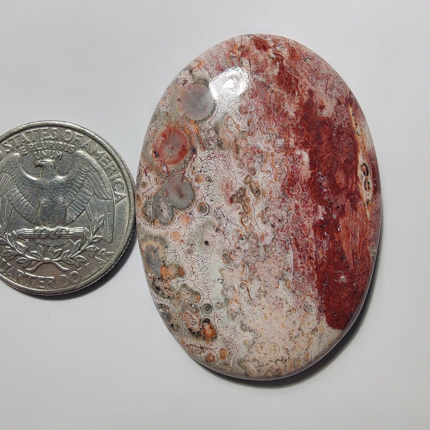 Leopard Skin Jasper gemstone cabochon - natural crystal healing stone for jewelry making by Gemivra