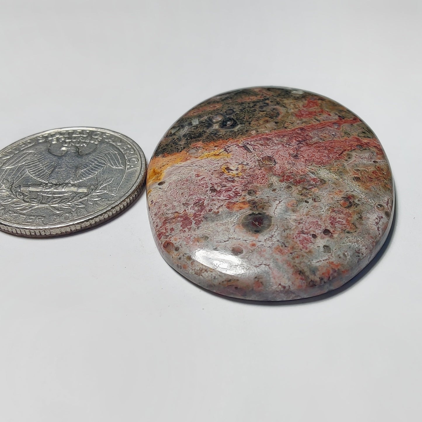 Leopard Skin Jasper gemstone cabochon - natural crystal healing stone for jewelry making by Gemivra