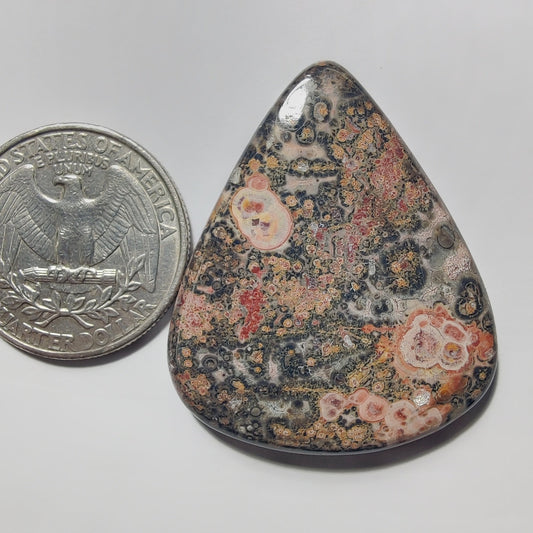 Leopard Skin Jasper gemstone cabochon - natural crystal healing stone for jewelry making by Gemivra