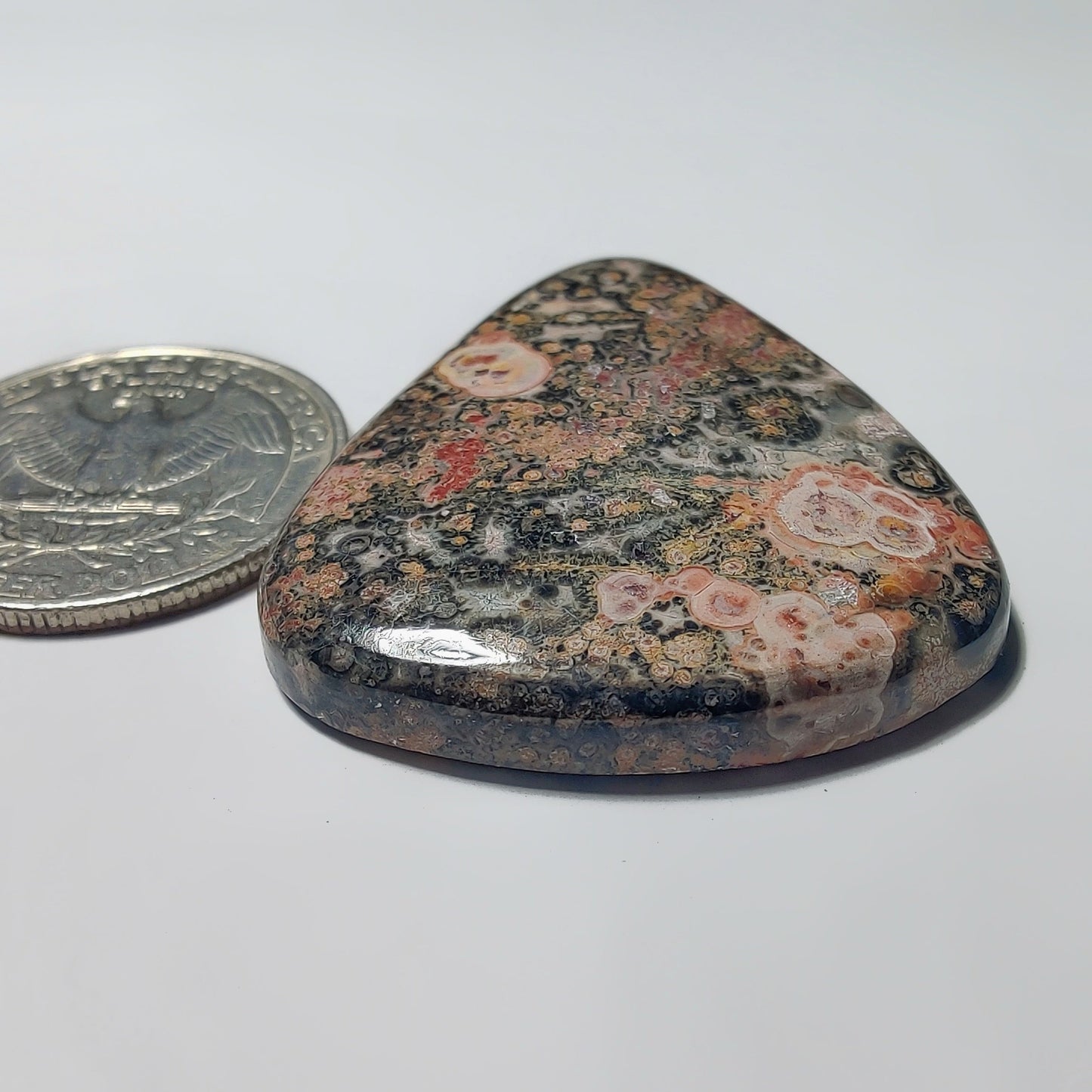 Leopard Skin Jasper gemstone cabochon - natural crystal healing stone for jewelry making by Gemivra