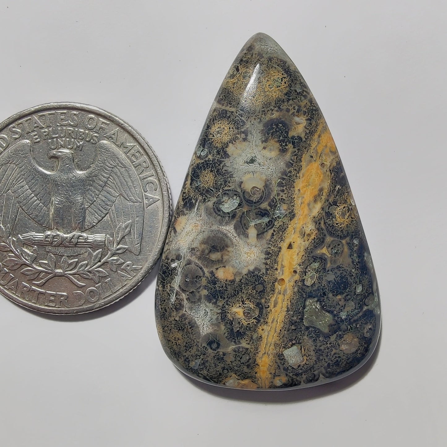 Leopard Skin Jasper gemstone cabochon - natural crystal healing stone for jewelry making by Gemivra