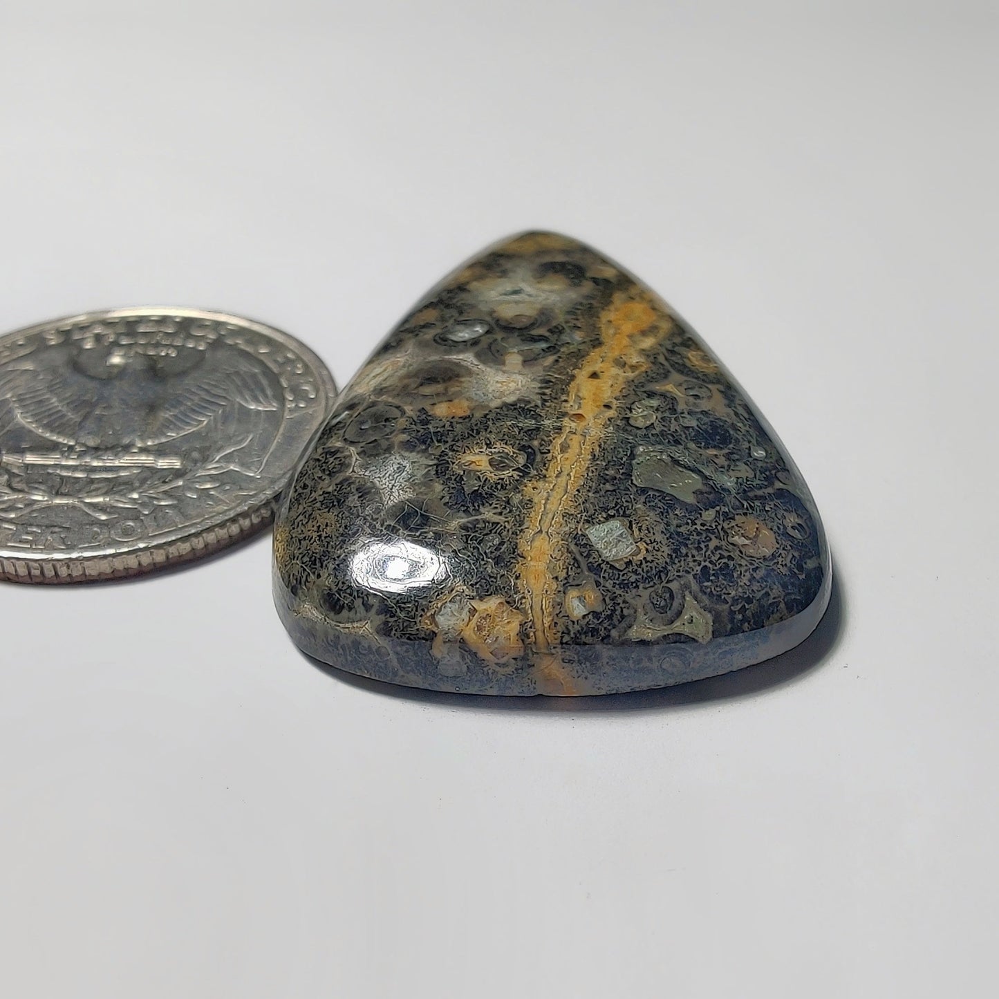 Leopard Skin Jasper gemstone cabochon - natural crystal healing stone for jewelry making by Gemivra