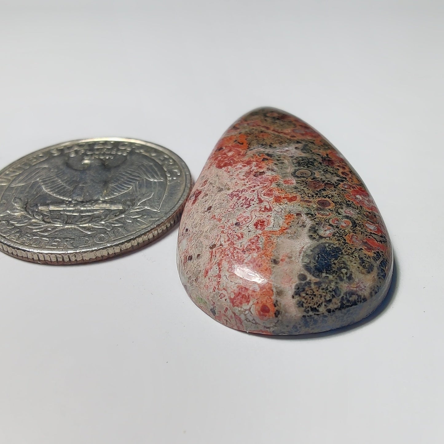 Leopard Skin Jasper gemstone cabochon - natural crystal healing stone for jewelry making by Gemivra