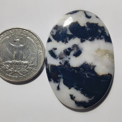 White Buffalo Turquoise gemstone cabochon - natural crystal healing stone for jewelry making by Gemivra
