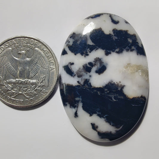 White Buffalo Turquoise gemstone cabochon - natural crystal healing stone for jewelry making by Gemivra