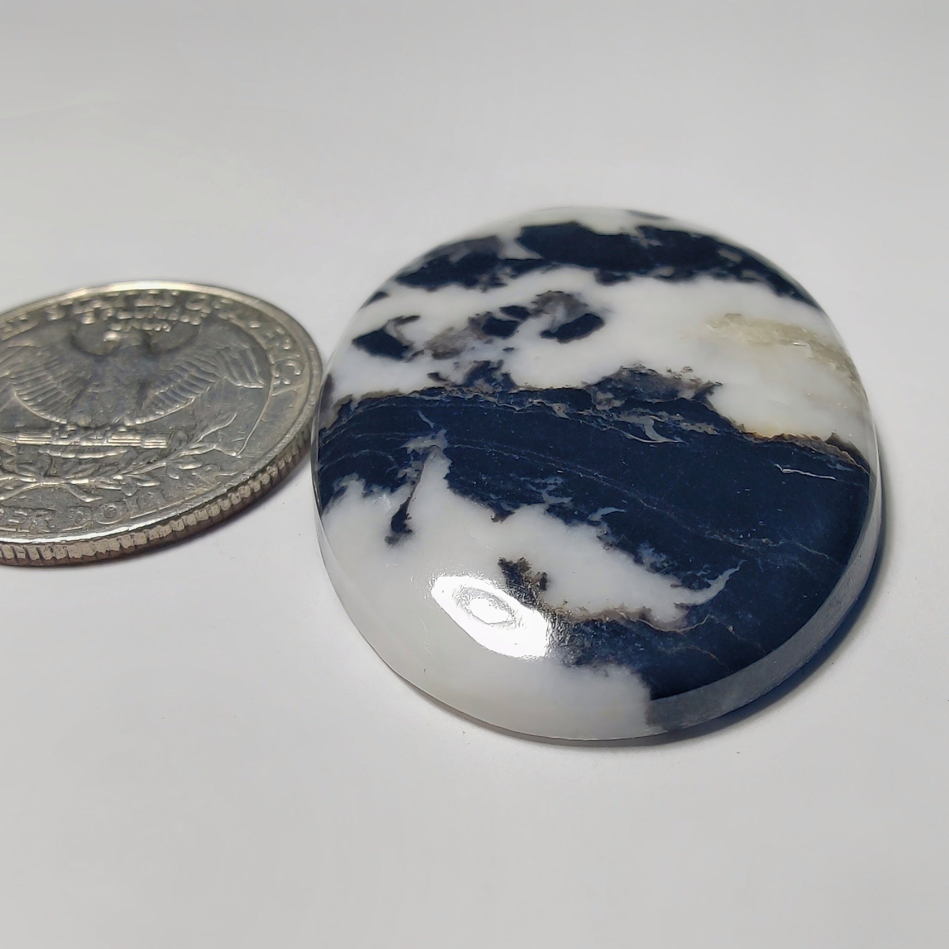 White Buffalo Turquoise gemstone cabochon - natural crystal healing stone for jewelry making by Gemivra