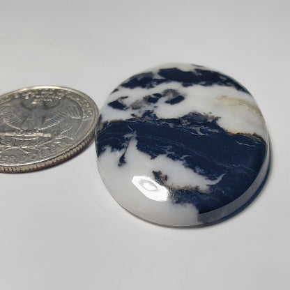 White Buffalo Turquoise gemstone cabochon - natural crystal healing stone for jewelry making by Gemivra