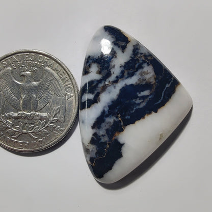 White Buffalo Turquoise gemstone cabochon - natural crystal healing stone for jewelry making by Gemivra