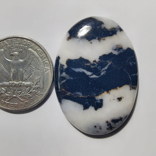 White Buffalo Turquoise gemstone cabochon - natural crystal healing stone for jewelry making by Gemivra