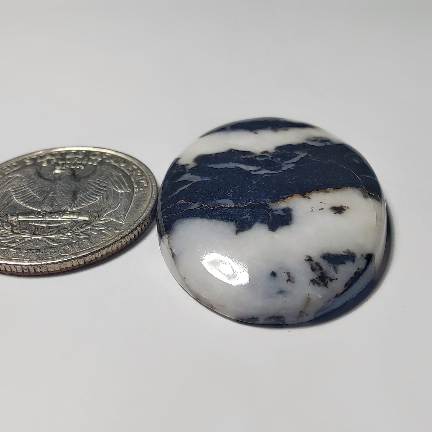 White Buffalo Turquoise gemstone cabochon - natural crystal healing stone for jewelry making by Gemivra