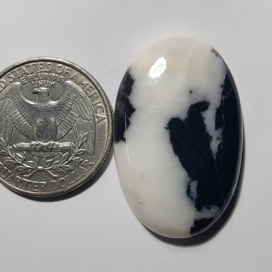 White Buffalo Turquoise gemstone cabochon - natural crystal healing stone for jewelry making by Gemivra