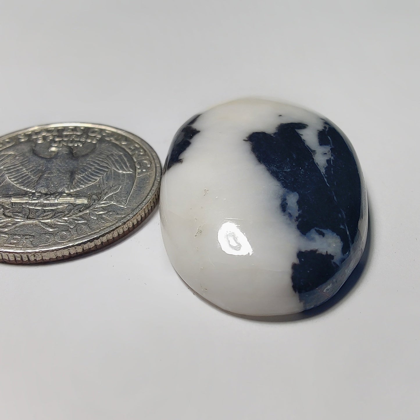 White Buffalo Turquoise gemstone cabochon - natural crystal healing stone for jewelry making by Gemivra