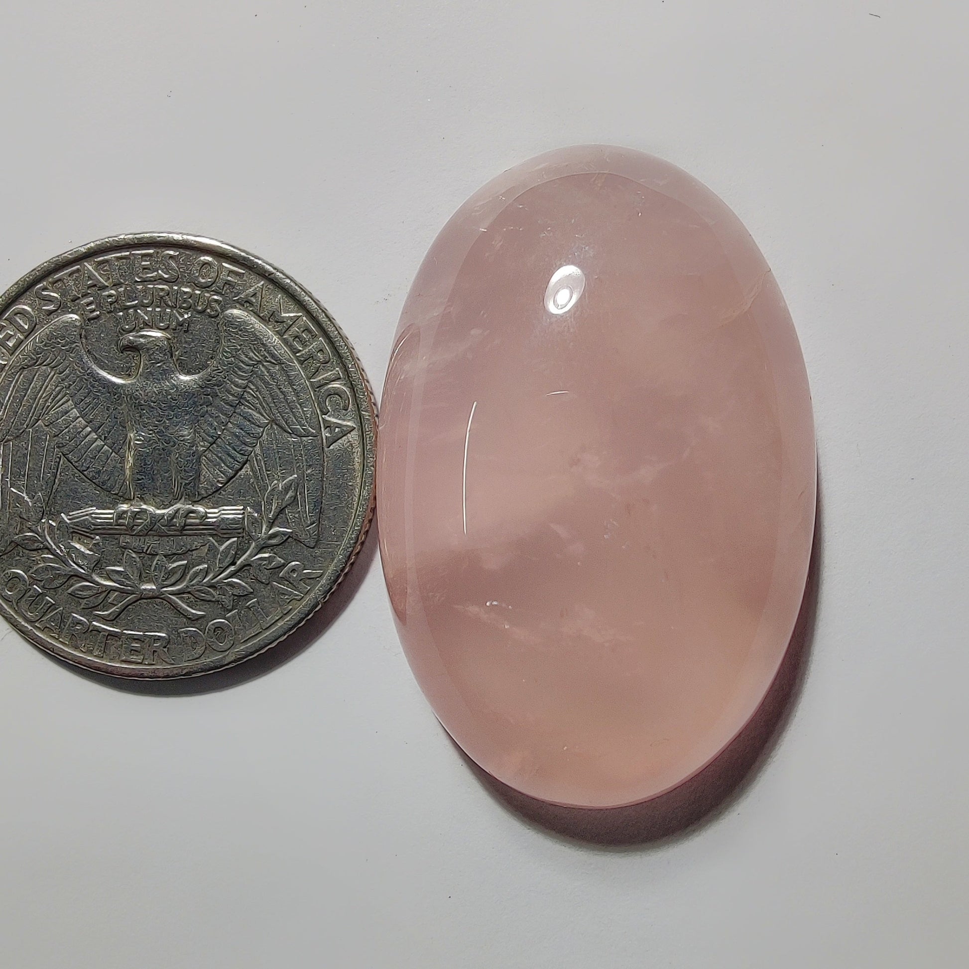 Rose Quartz gemstone cabochon - natural crystal healing stone for jewelry making by Gemivra