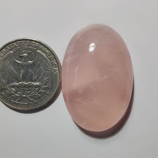 Rose Quartz gemstone cabochon - natural crystal healing stone for jewelry making by Gemivra