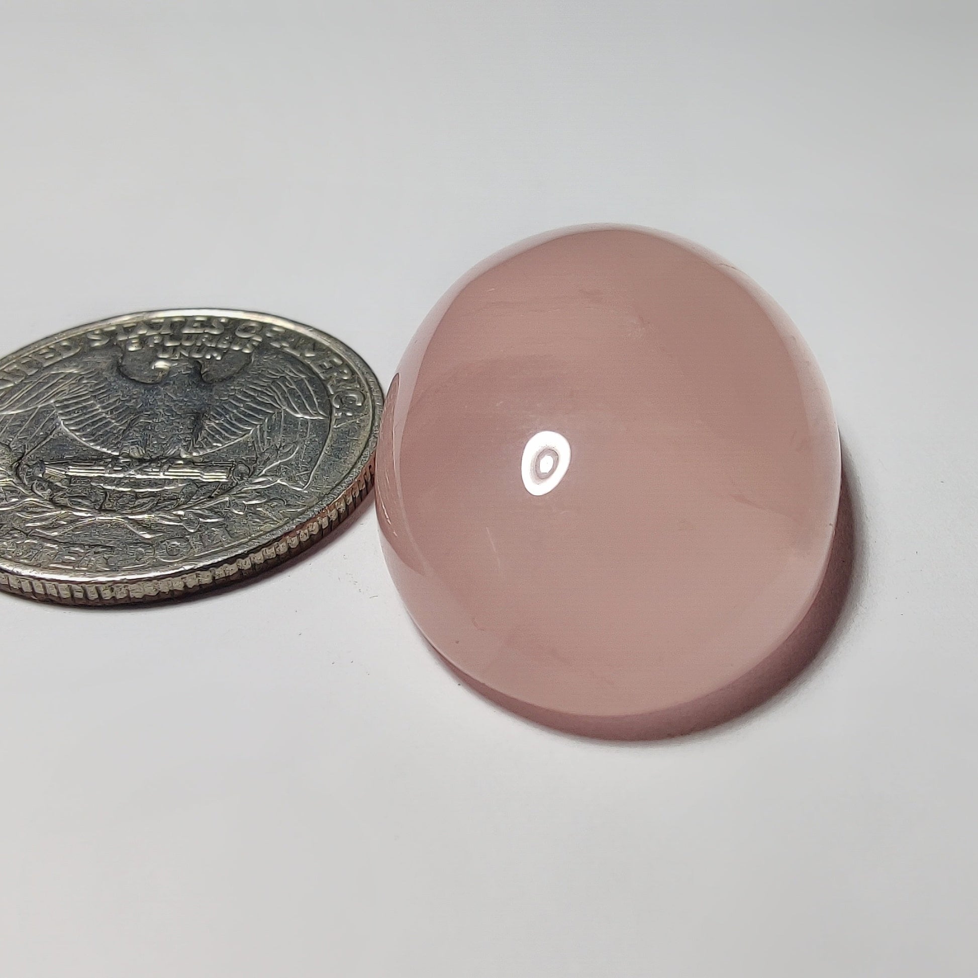 Rose Quartz gemstone cabochon - natural crystal healing stone for jewelry making by Gemivra