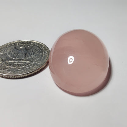 Rose Quartz gemstone cabochon - natural crystal healing stone for jewelry making by Gemivra