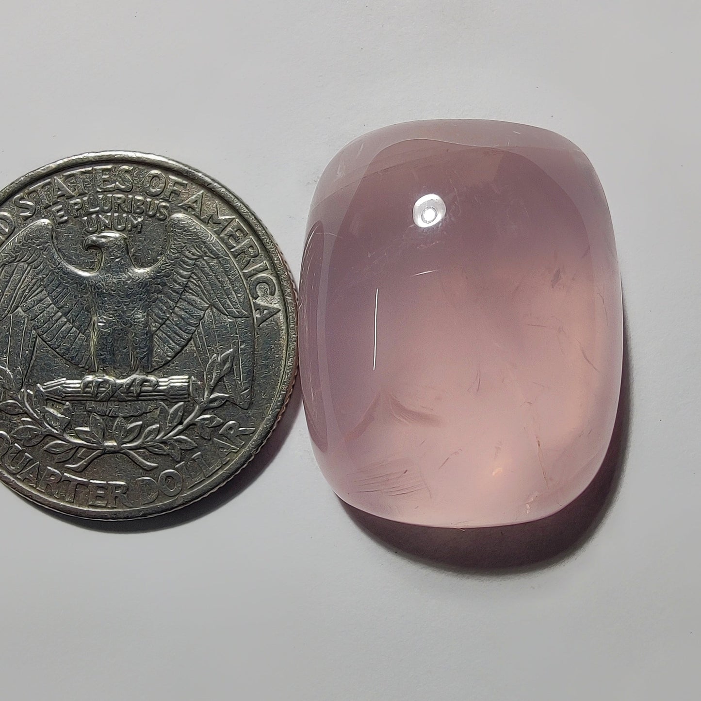 Rose Quartz gemstone cabochon - natural crystal healing stone for jewelry making by Gemivra