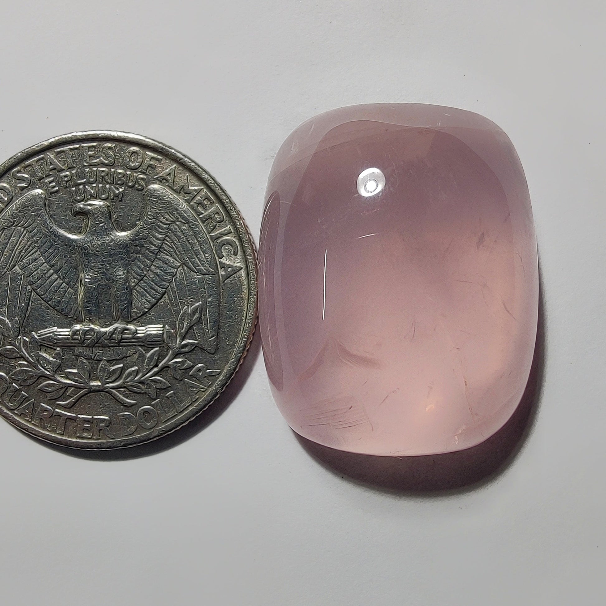 Rose Quartz gemstone cabochon - natural crystal healing stone for jewelry making by Gemivra