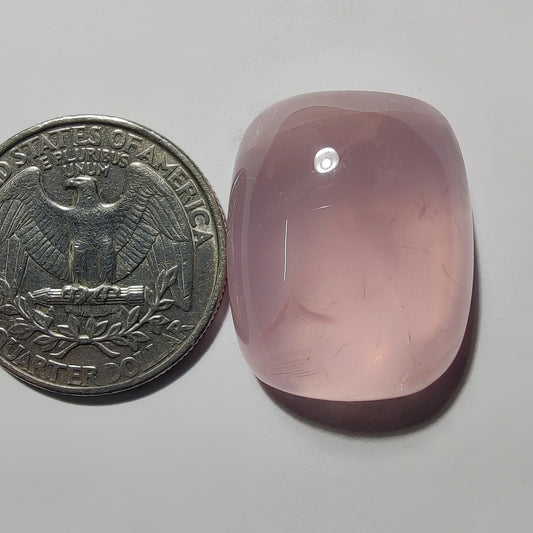 Rose Quartz gemstone cabochon - natural crystal healing stone for jewelry making by Gemivra