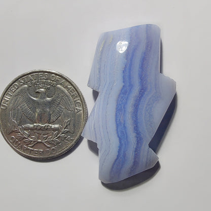 Blue Lace Agate gemstone cabochon - natural crystal healing stone for jewelry making by Gemivra