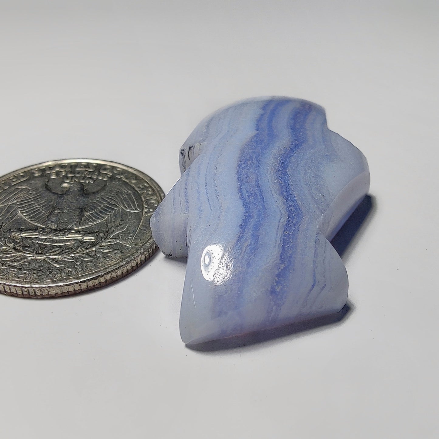 Blue Lace Agate gemstone cabochon - natural crystal healing stone for jewelry making by Gemivra