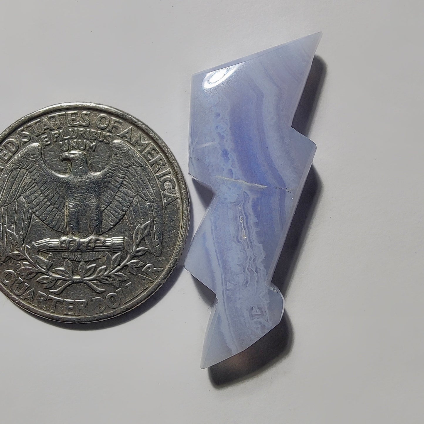 Blue Lace Agate gemstone cabochon - natural crystal healing stone for jewelry making by Gemivra