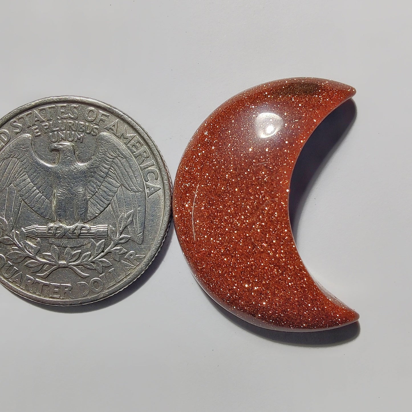 Gold Stone gemstone cabochon - natural crystal healing stone for jewelry making by Gemivra