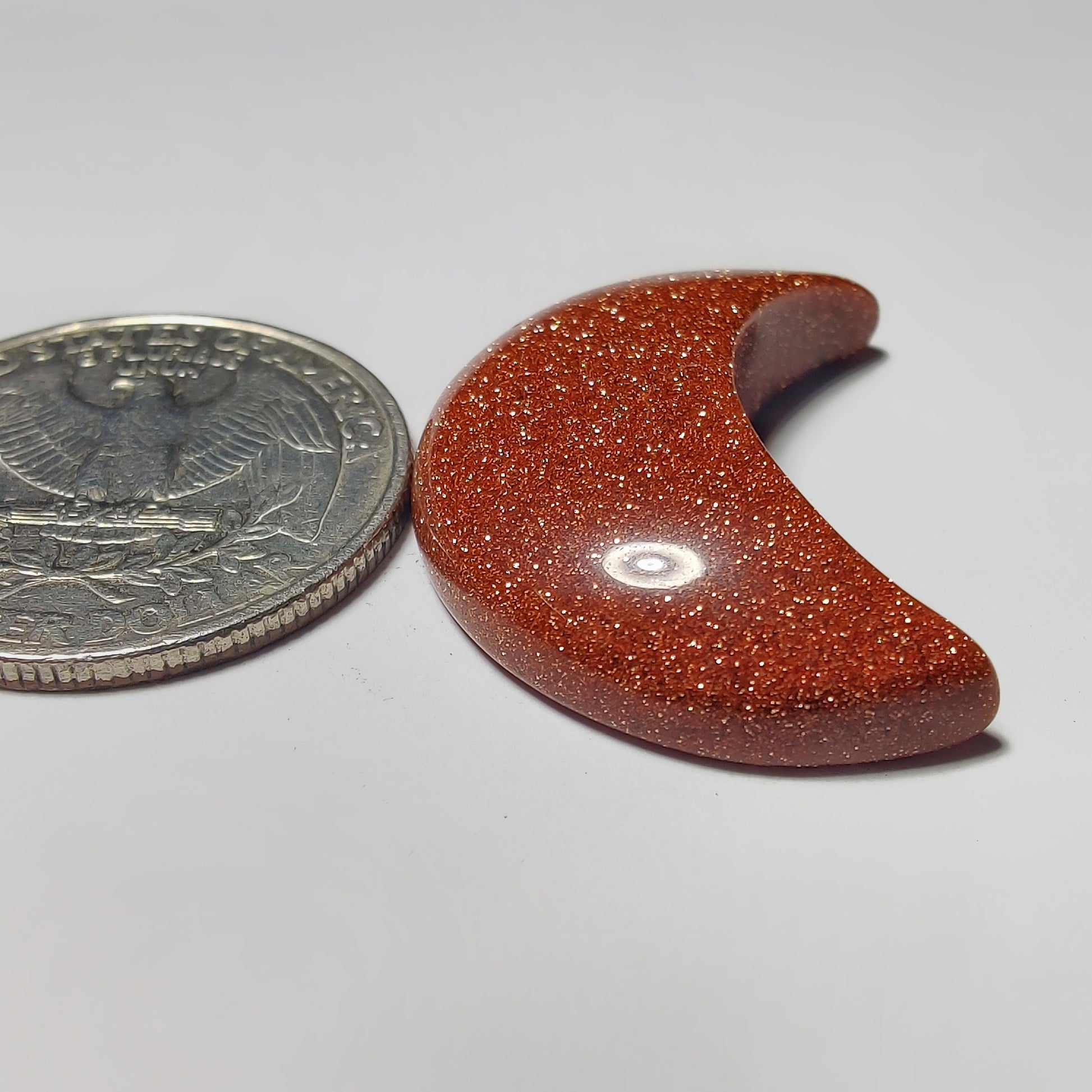 Gold Stone gemstone cabochon - natural crystal healing stone for jewelry making by Gemivra