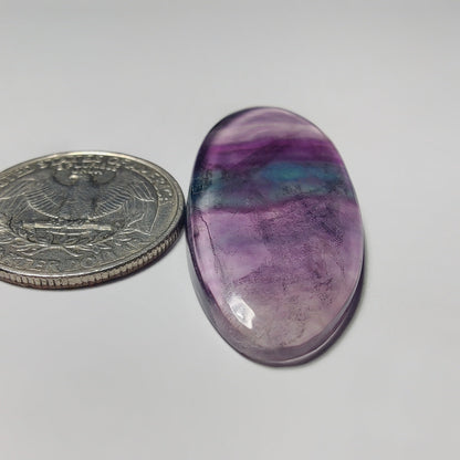 Fluorite gemstone cabochon - natural crystal healing stone for jewelry making by Gemivra