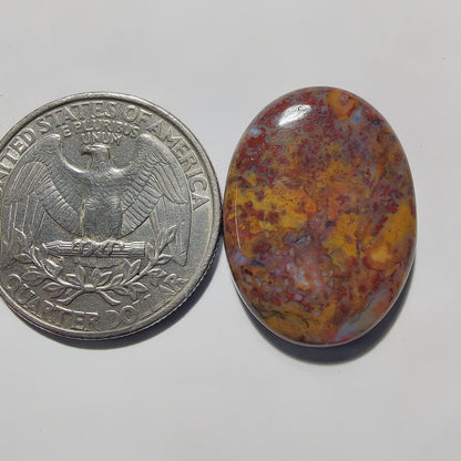 Fruit Jasper gemstone cabochon - natural crystal healing stone for jewelry making by Gemivra