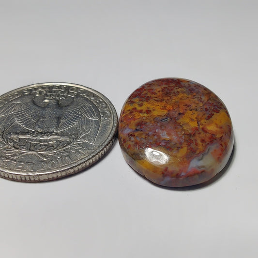 Fruit Jasper gemstone cabochon - natural crystal healing stone for jewelry making by Gemivra