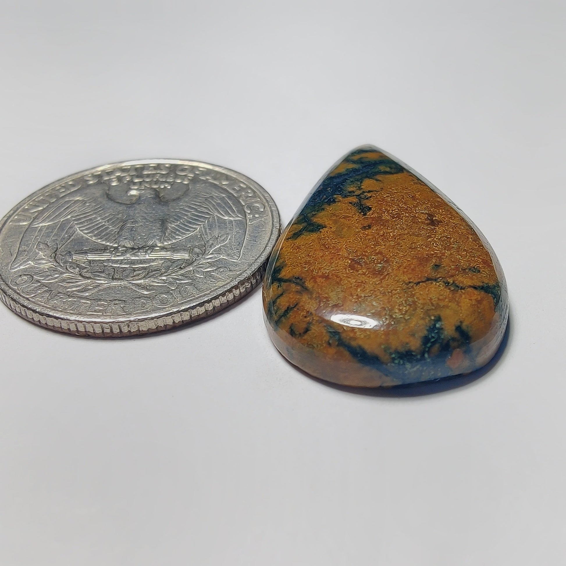 Thunder Agate gemstone cabochon - natural crystal healing stone for jewelry making by Gemivra