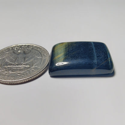 Blue Tiger Eye gemstone cabochon - natural crystal healing stone for jewelry making by Gemivra