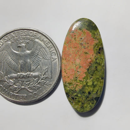Unakite gemstone cabochon - natural crystal healing stone for jewelry making by Gemivra