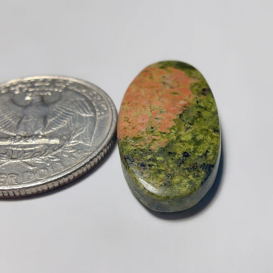 Unakite gemstone cabochon - natural crystal healing stone for jewelry making by Gemivra