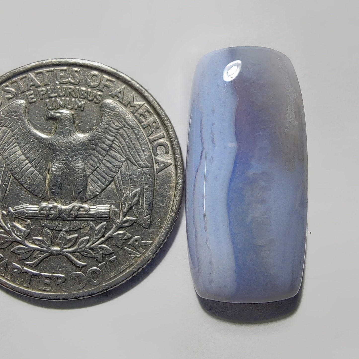 Blue Lace Agate gemstone cabochon - natural crystal healing stone for jewelry making by Gemivra