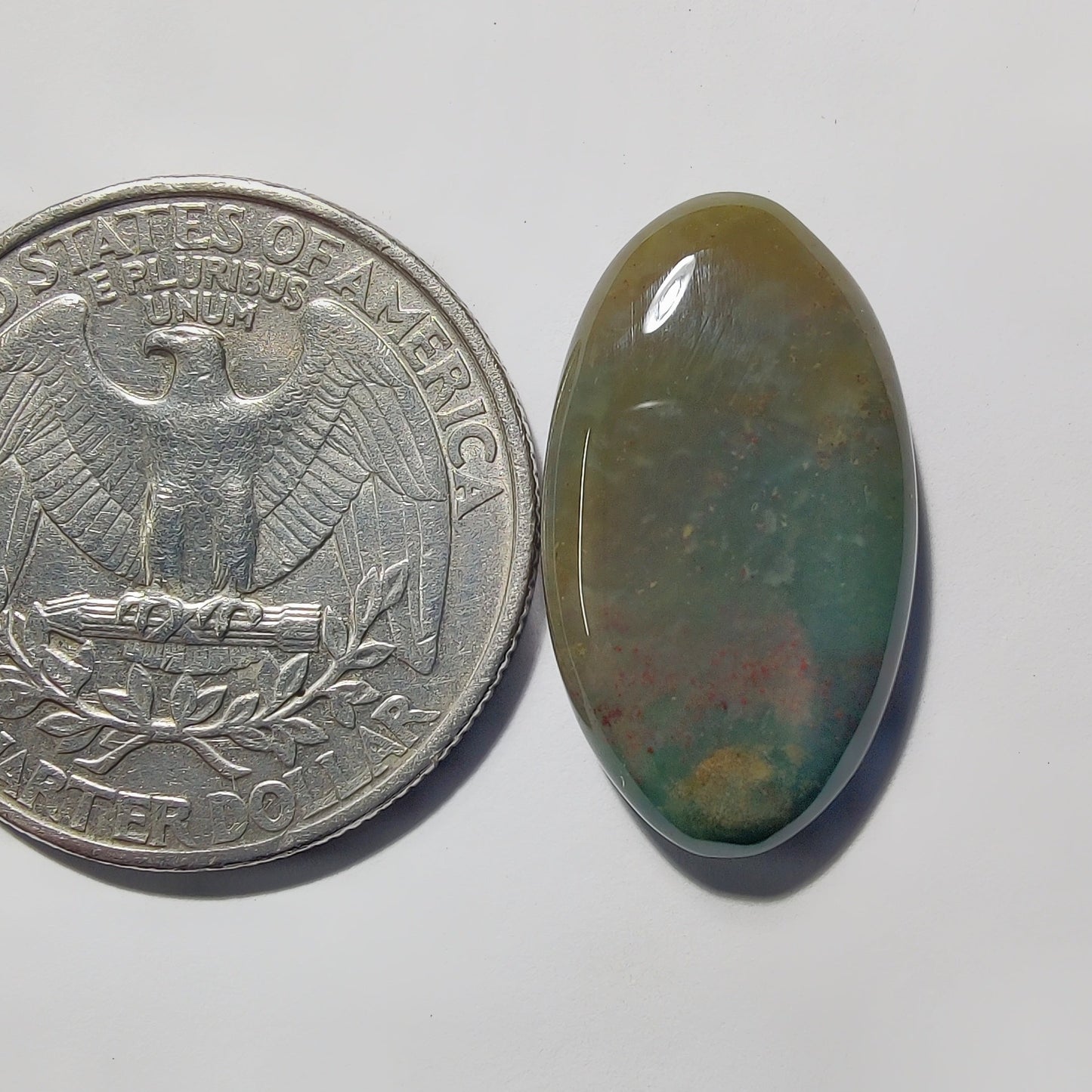 Bloodstone gemstone cabochon - natural crystal healing stone for jewelry making by Gemivra