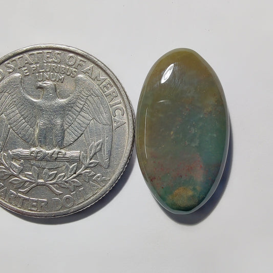 Bloodstone gemstone cabochon - natural crystal healing stone for jewelry making by Gemivra