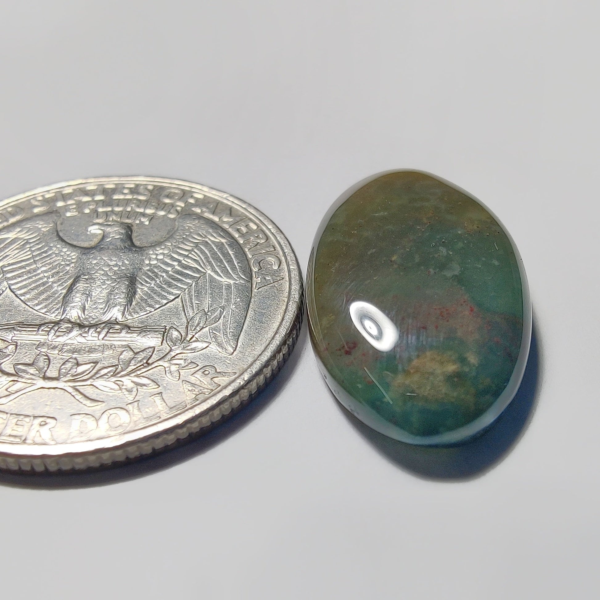 Bloodstone gemstone cabochon - natural crystal healing stone for jewelry making by Gemivra